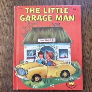 Vintage 1960's The Little Garage Man Wonder Book Children's Book